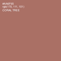 #AA6F65 - Coral Tree Color Image